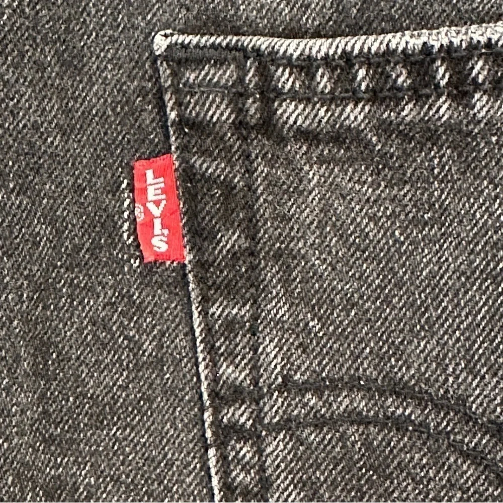 Levi’s 501 Cutoff Jean Shorts High Rise Denim Black Size 27 Festival Summer Chic
